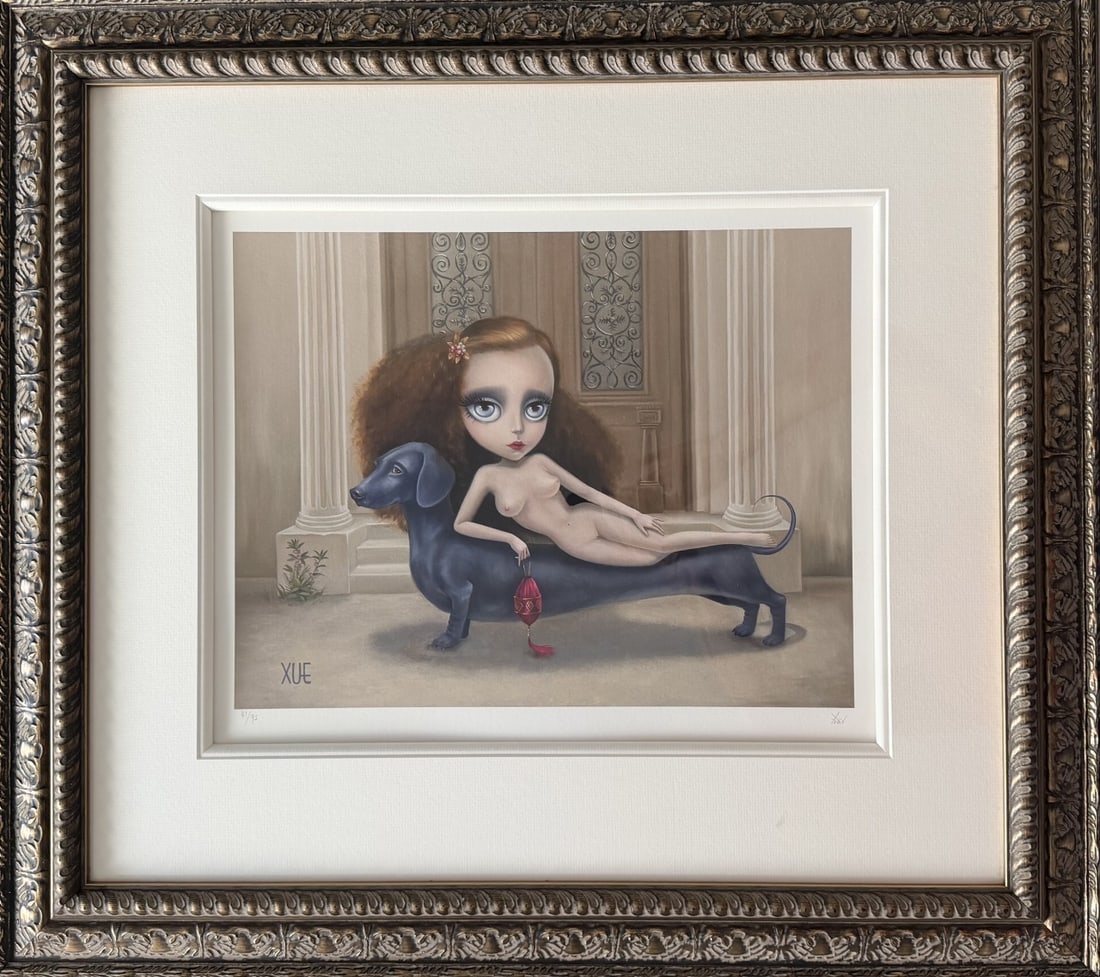 Xue Wang "Stretch Fido" Color Lithograph (1 of 10)