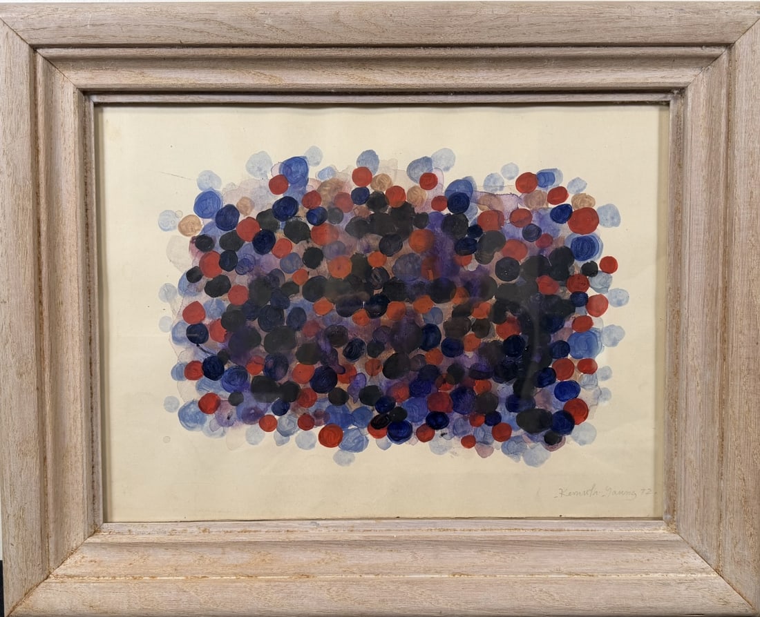 Kenneth Victor Young (1933-2017) Watercolor: Kenneth Victor Young (1933-2017) original watercolor on paper. Young was an African American color field painter associATed with the Washington Color School. HIs work is known for abstract forms,