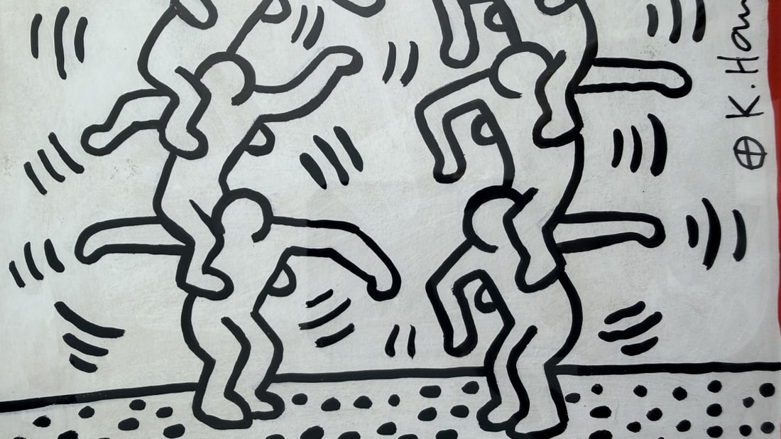 Keith Haring "Untitled" (Human Ladder) 1987 - 4