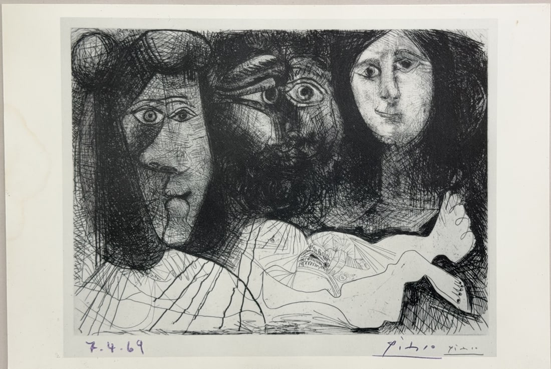 Pablo Picasso "La Chute d'lcare" Lithograph: Pablo Picasso titled "La Chute d’Icare" ("The Fall of Icarus") lithograph, a subject rooted in classical mythology and reinterpreted through Picasso’s expressive modernist style. The