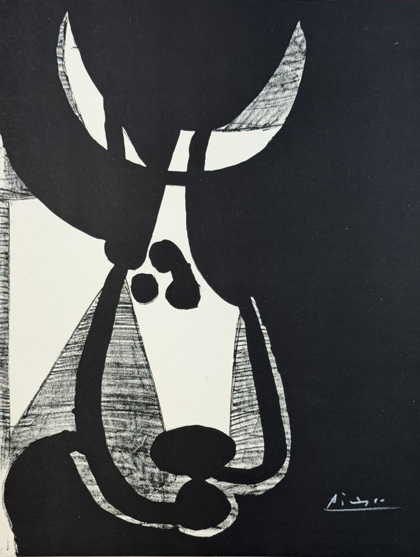 Pablo Picasso "Toreros" Lithographic Plate: Pablo Picasso "Toreros" (1959) Lithographic Plate with letter from The Cincinnati Art Museum. Artist: Pablo Picasso Title/Series: "Toreros" Publication Date: 1959 Organized by: The Cincinnati Art Muse