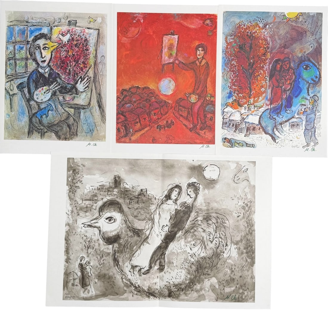 4pc Marc Chagall "Derriere Le Miroir" 1977 (1 of 20)