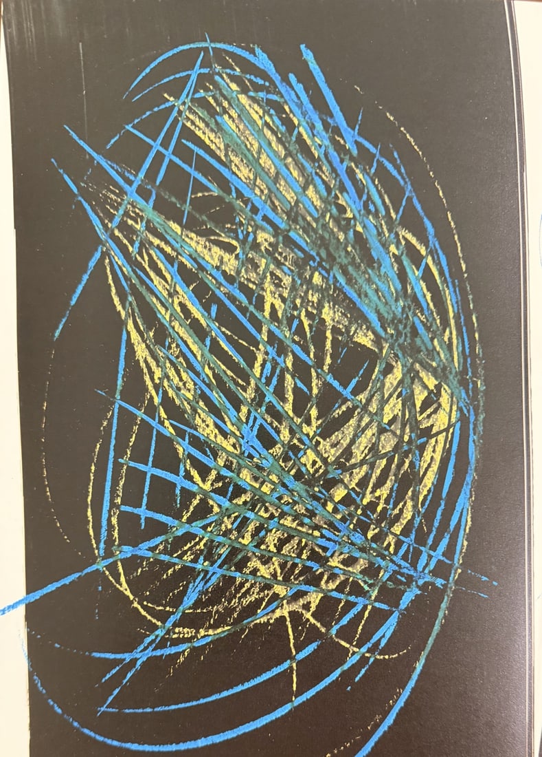 Hans Hartung Double Lithograph Composition - 2