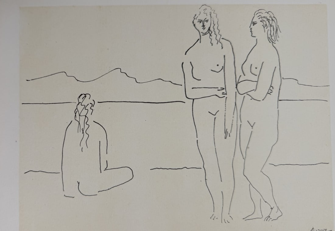 Pablo Picasso Three Bathers Dessins 19/100 - 2