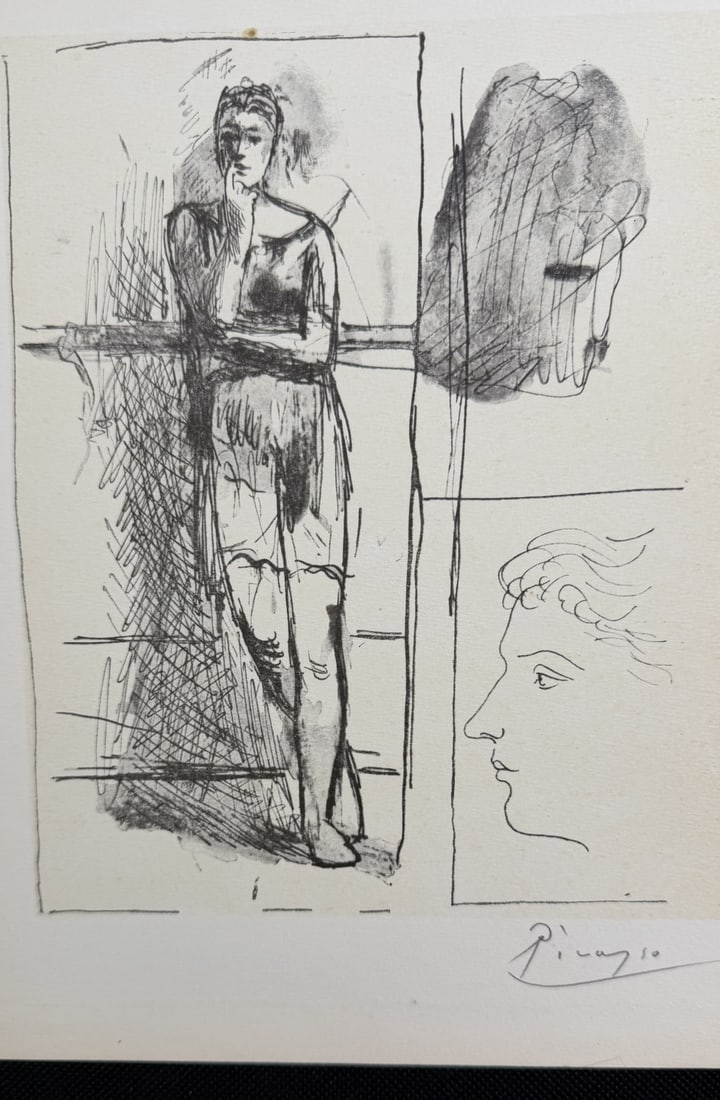 Pablo Picasso Standing Figure & Profile Study - 2