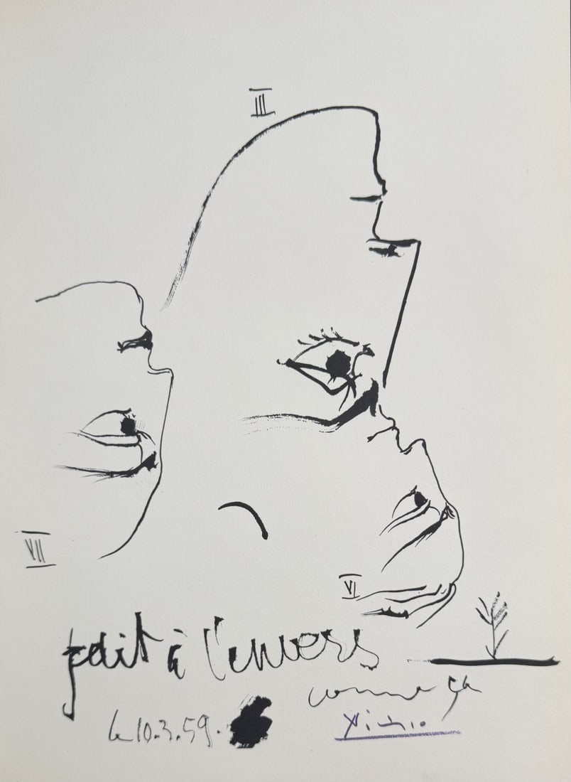 4pc Pablo Picasso Lithographs Signed in Crayon - 9