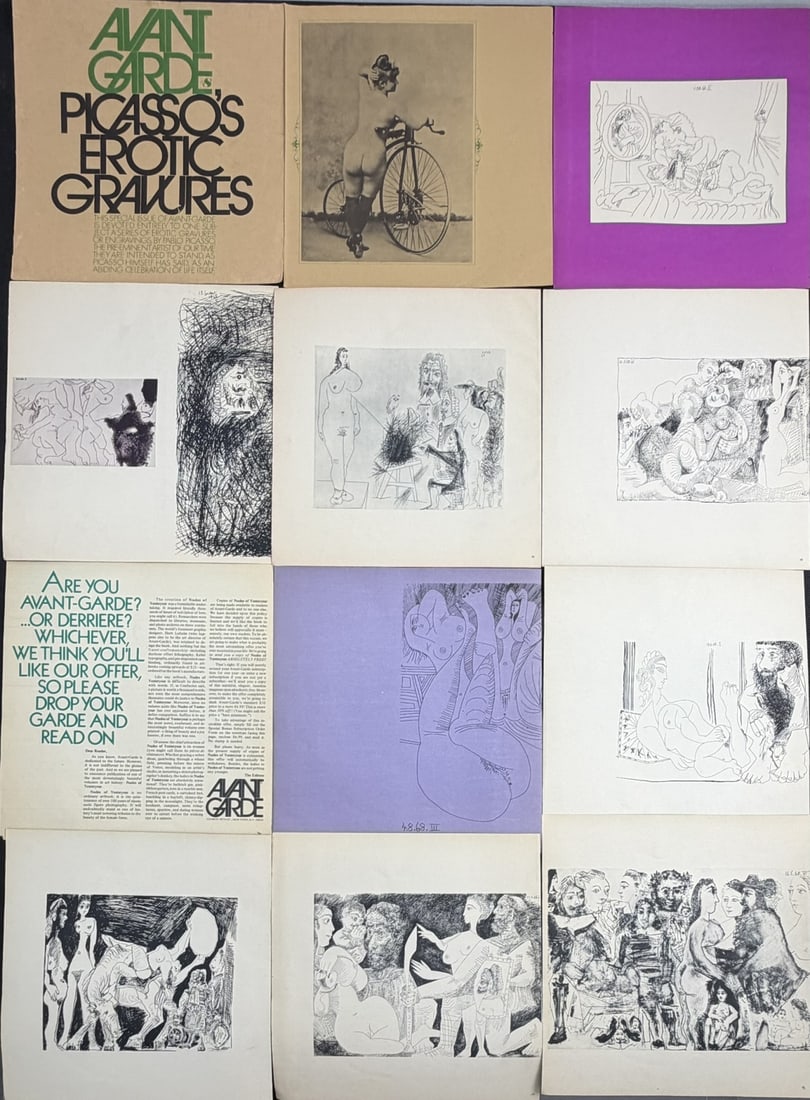 10pc Pablo Picasso Erotic Gravures Signed - 2