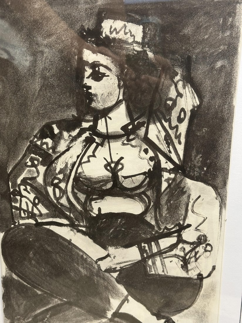 2 Sided Pablo Picasso Litho 1960 COA - 3