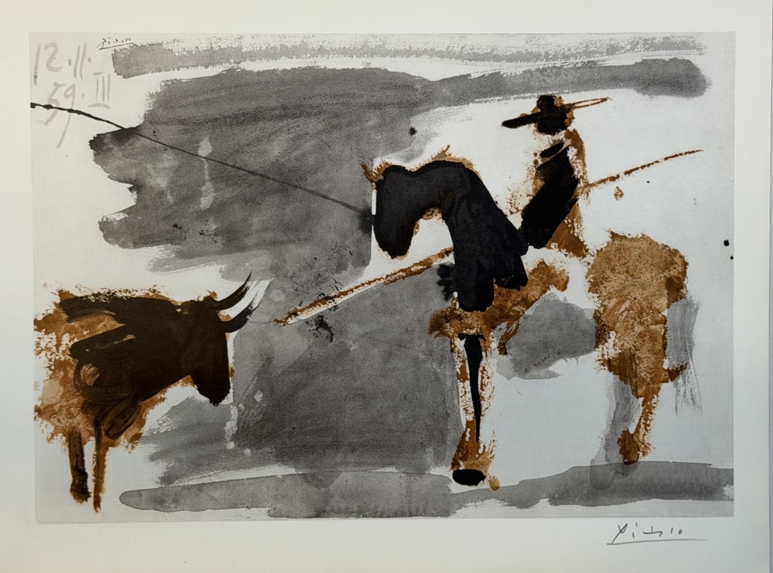 6pc Pablo Picasso "Toreros" Lithographs Plates - 9