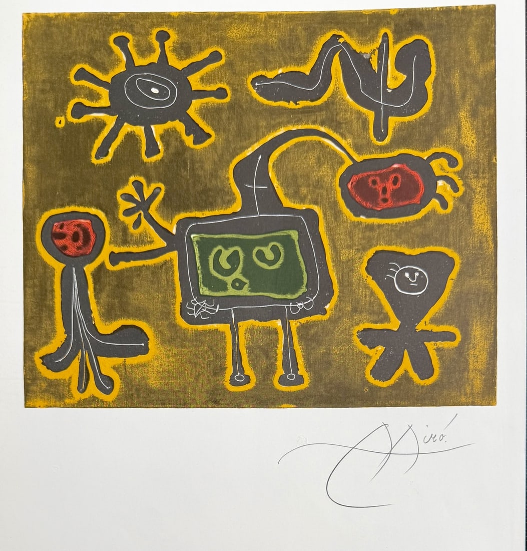 5pc Joan Miro His Graphic Work Lithographs - 7