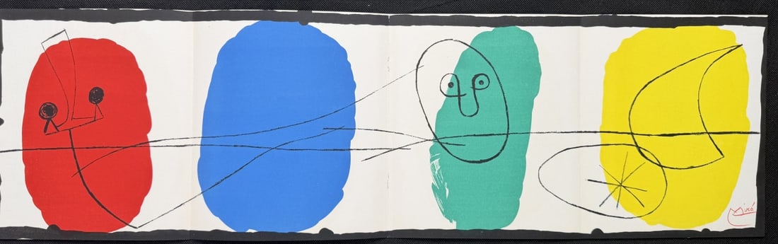 2pc Joan Miro Color Lithographs Signed - 7