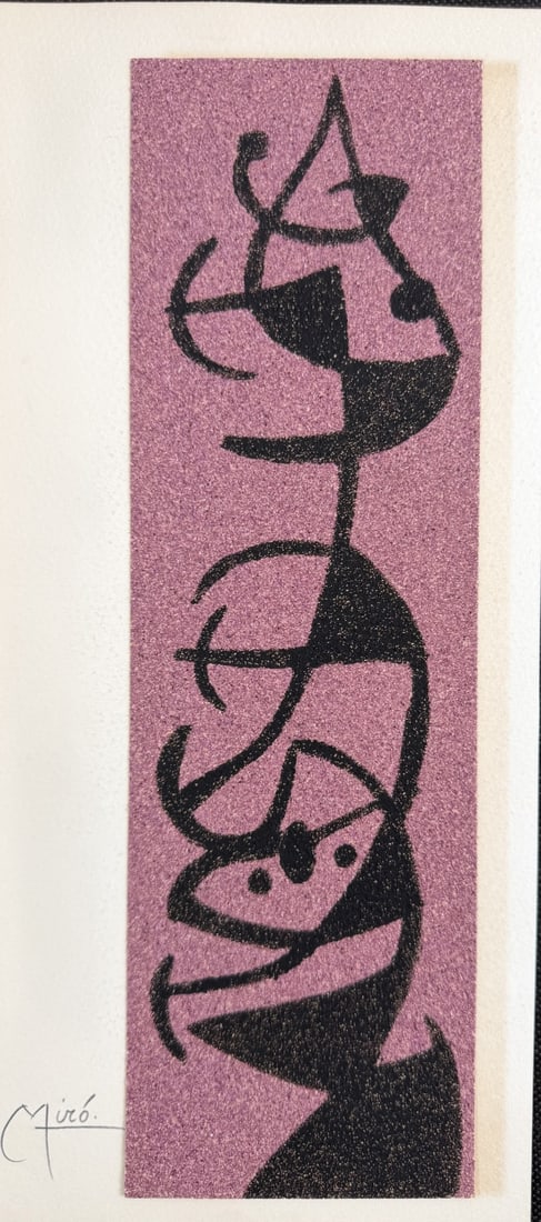 2pc Joan Miro Lithographs on Sandpaper - 2
