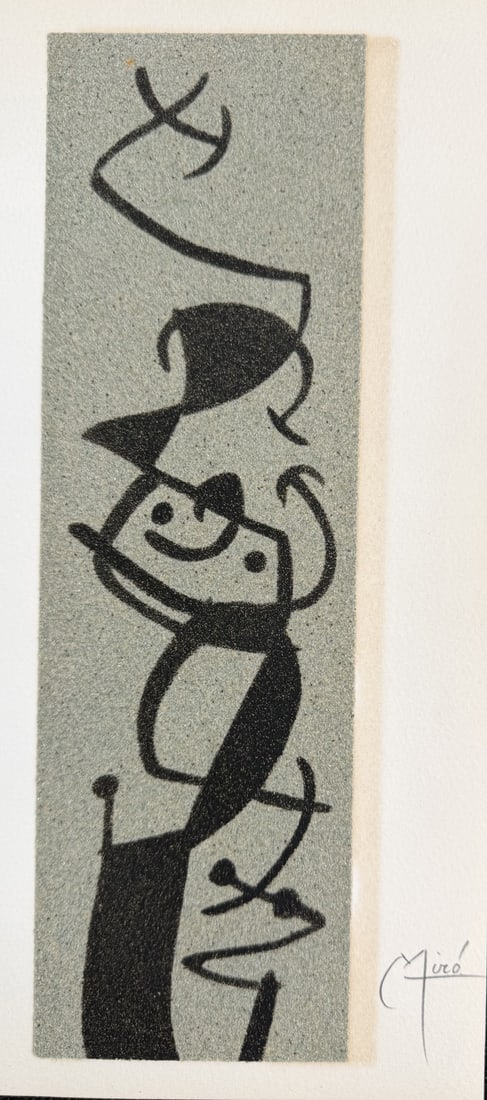 2pc Joan Miro Lithographs on Sandpaper - 3