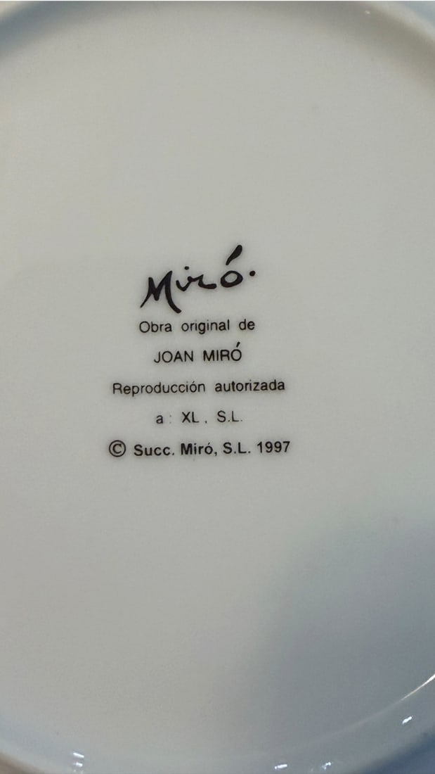 3pc Joan Miro (After) Ceramic Plates - 4
