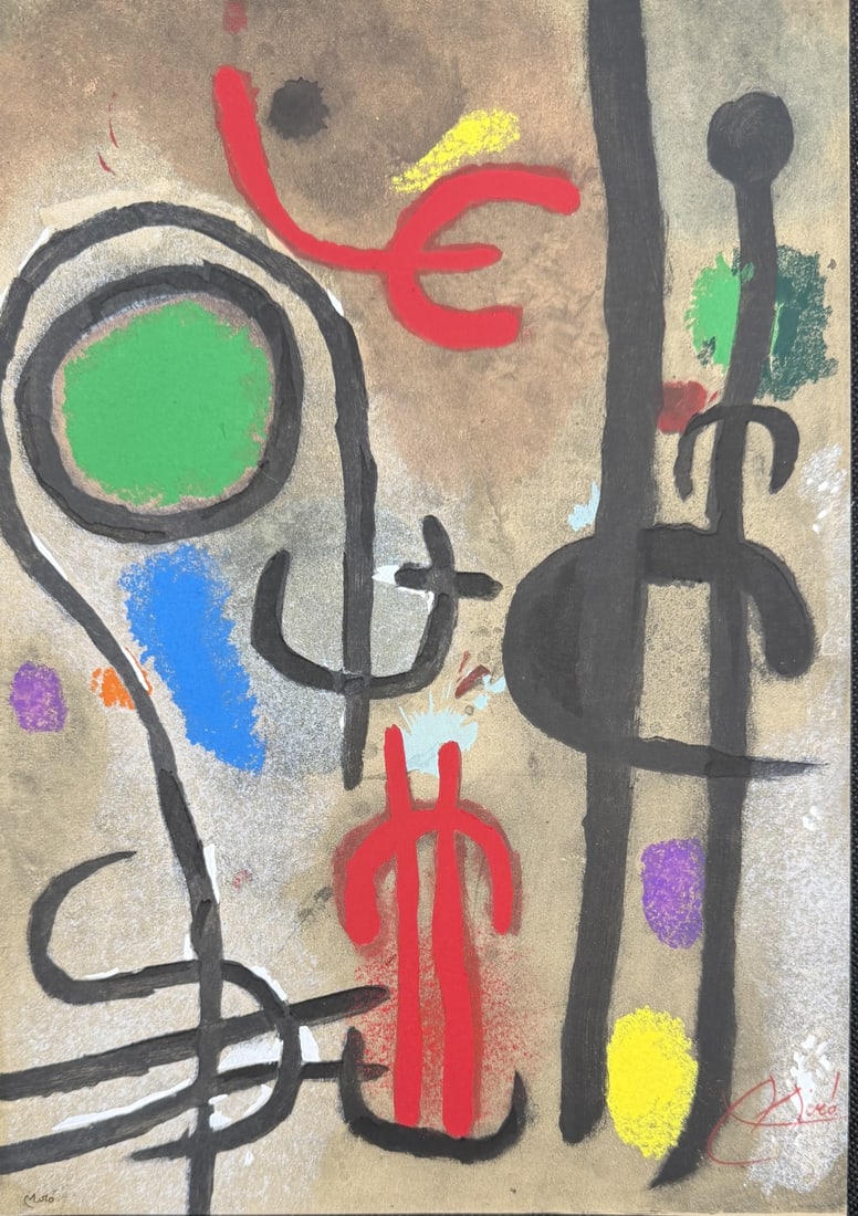 4pc Joan Miro Color Lithographs Signed COA - 9