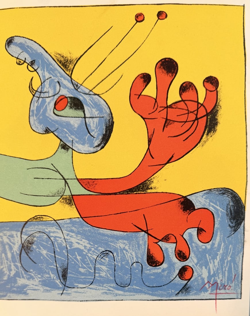 Joan Miro Litho "Jacques Prevert" Portfolio - 4