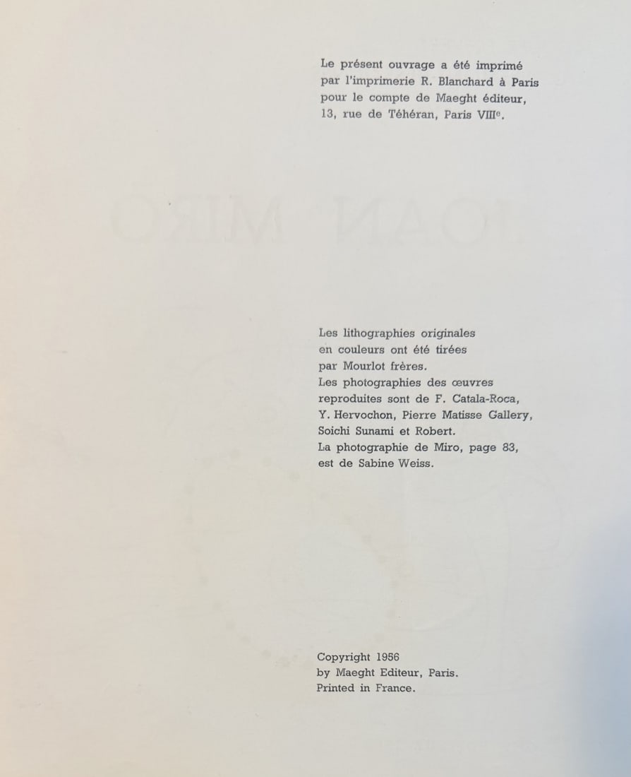 Joan Miro Litho "Jacques Prevert" Portfolio - 7