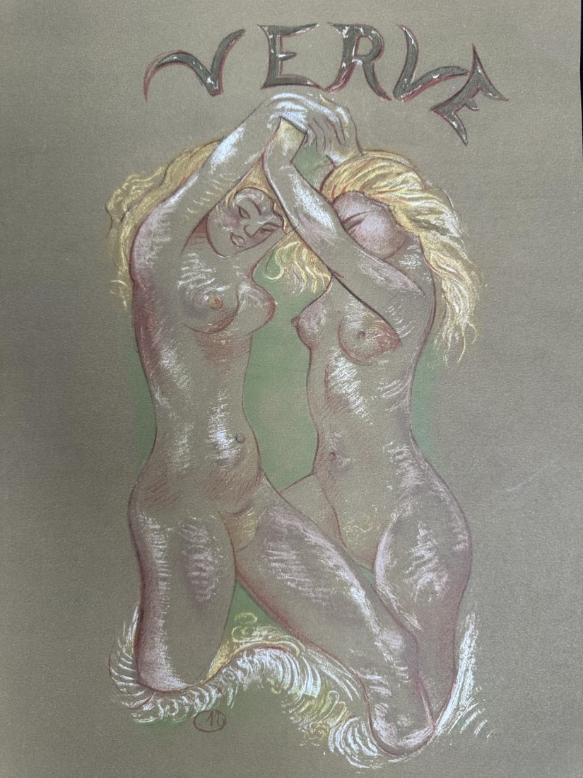 2pc Aristides Maillol Original Lithographs "Verve" - 6