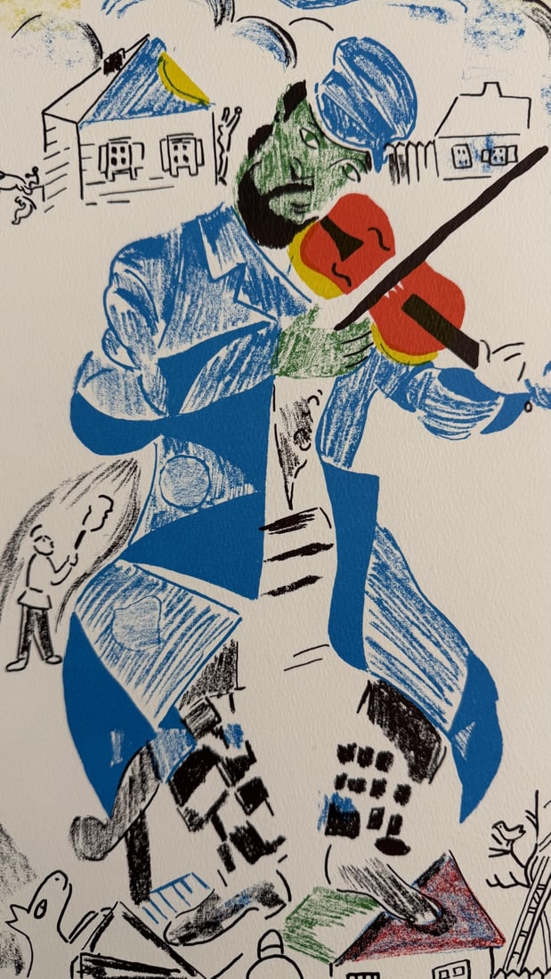 3pc Marc Chagall Original Lithographs Signed - 3