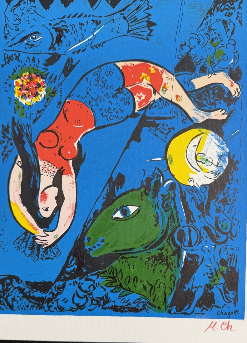 3pc Marc Chagall Original Lithographs Signed - 8