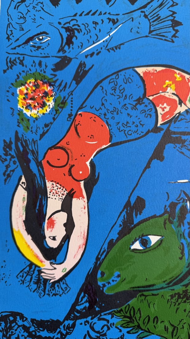 3pc Marc Chagall Original Lithographs Signed - 9