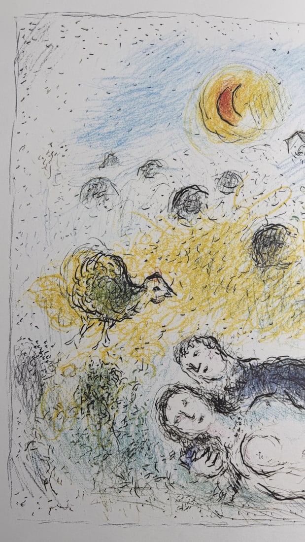 2pc Marc Chagall Original Lithographs "Derriere - 10