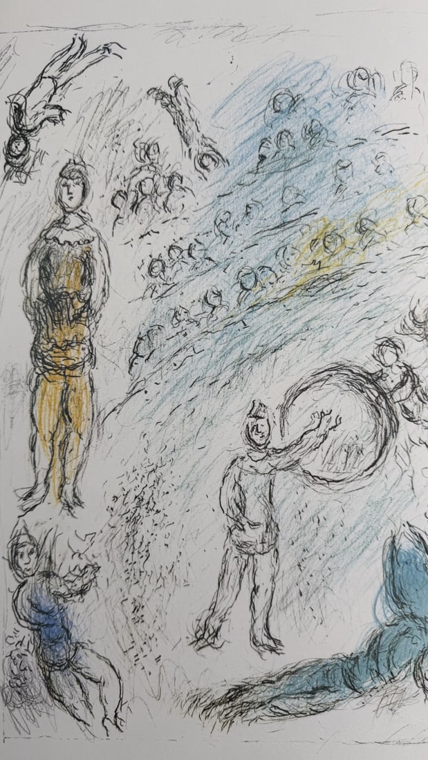 2pc Marc Chagall Original Lithographs "Derriere - 6