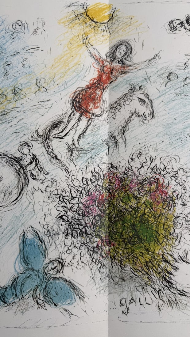 2pc Marc Chagall Original Lithographs "Derriere - 7