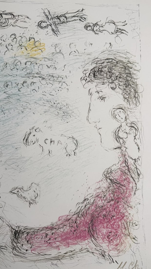 2pc Marc Chagall Original Lithographs "Derriere - 9