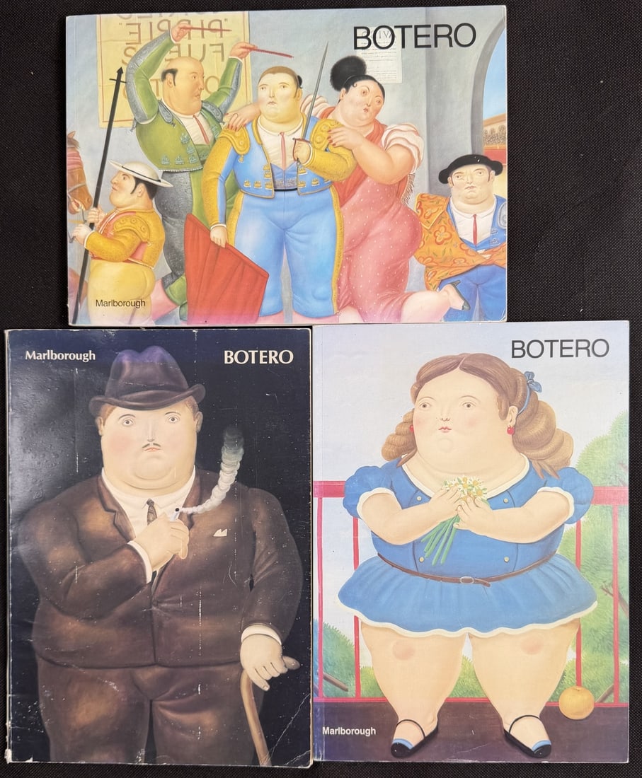 3pc Marlborough Exhibition Botero Plate Catalogs: 3 Pieces Marlborough Exhibition Catalogs of Botero, each catalog has plates which can be removed and framed. All plates are in excellent condition, catalogs are very good condition. Each measure