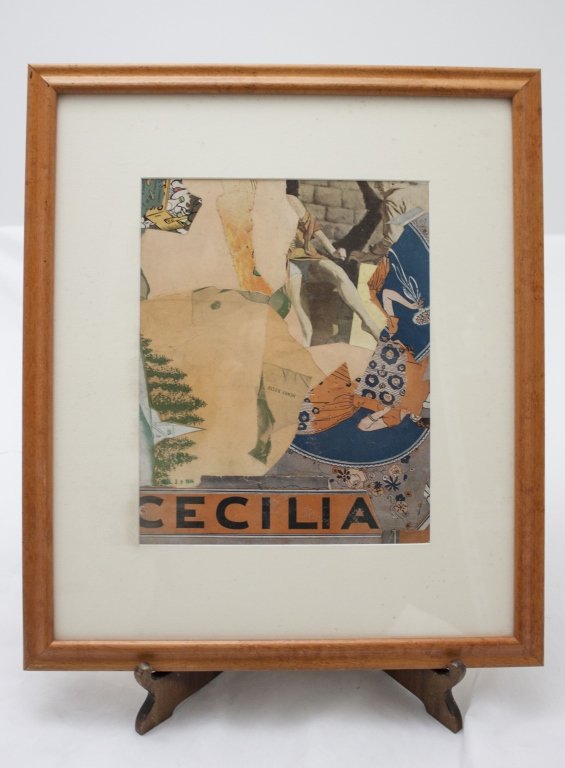 Bruce Helander Modern Collage Art: Bruce Helander Modern Collage Art, Signed by the Artist. Art Measures: 10 x 12.5" Frame Measures: 18" x 17.5 x 1"" Measurements: See Description Period: Modern Artist: Bruce Helander