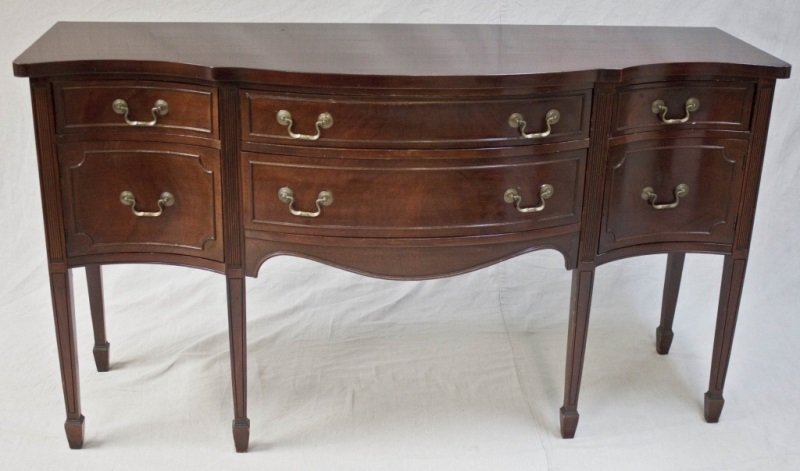 1940's Federal Style Mahogany Sideboard: 1940's Federal style mahogany sideboard. Measurements: 66" x 23" x 37" Period: 1940's