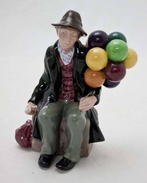 Royal Doulton Figure "The Balloon Man" H.N.1954: Royal Doulton Figure "The Balloon Man" H.N.1954 Dimensions: 6" x 4" x 7" Period: 1954 Artist: Royal Doulton