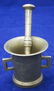 19th C Brass Pharmacy Mortar & Pestle