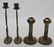2 Sets Of Copper & Bronze Candlesticks - 3