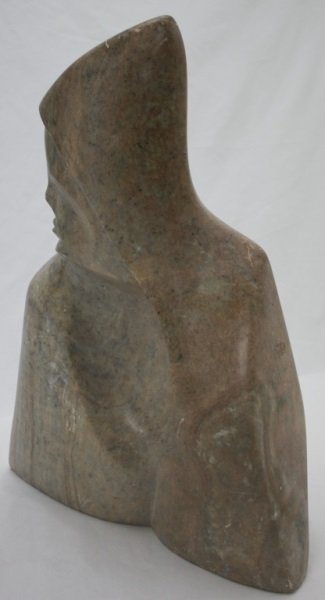 1980's Marble Surrealist Sculpture of Woman: 1970's Marble Surrealist Sculpture of Woman. Signed and dated 1989 Some surface scratches. 16" x 5" x 21" 1970's
