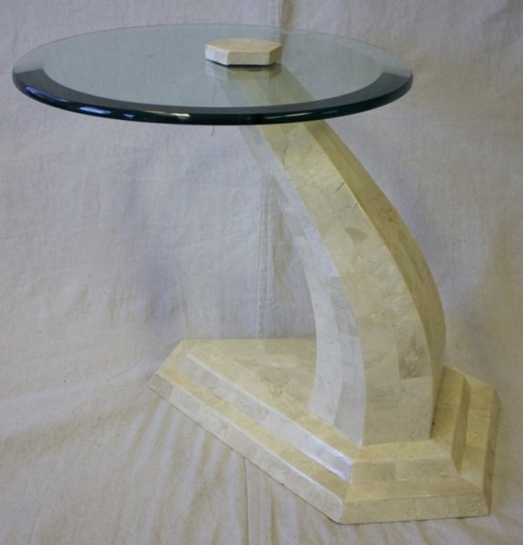 1980's Casa Bique Fossilized Coral Side Table: 1980's Casa Bique Philippines fossilized coral side table manner Carl Springer 18" dia x 19" 1980's