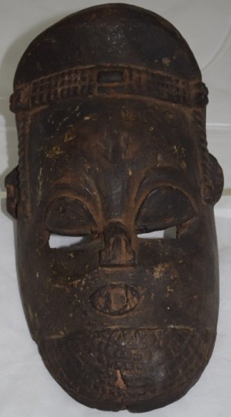 Antique African Bearded Ancestor Mask Sierra Leone: Antique African bearded ancestor mask Sierra Leone 8" x 6" x 14.5" 1900