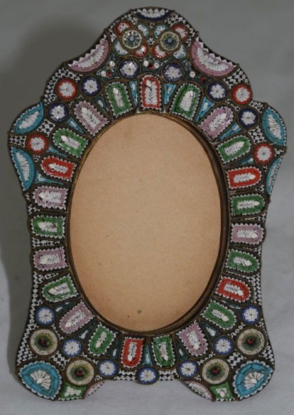 Venetian Millefiori Micro Mosaic Picture Frame: Venetian milliflorri micro mosaic picture frame. very minor loss, see photos 3.75" x 5.5" 1900
