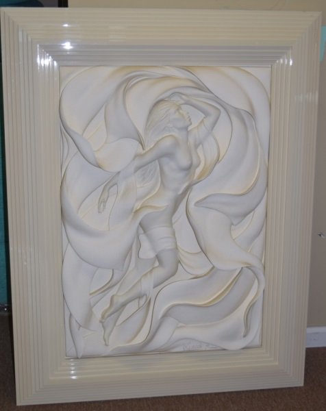 Bill Mack "Mystery" Bonded Sand Sculpture: Bill Mack "Mystery" bonded sand sculpture. 38" x 49"