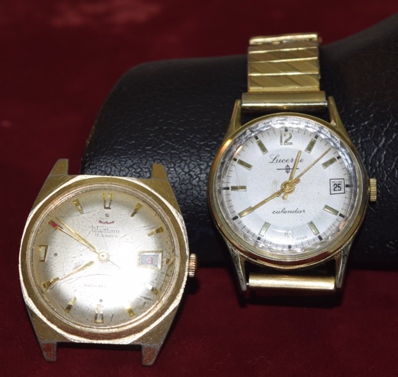 Lucerne Calendar Watch & Waltham 17 Jewel Watches