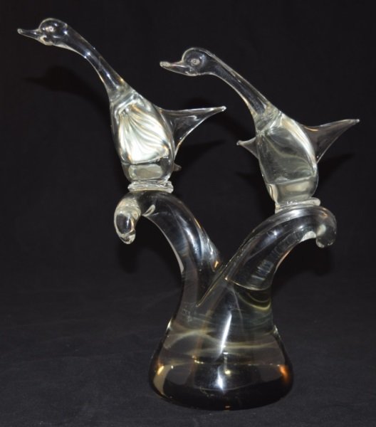 Licio Zanetti Murano Glass Sculpture Flying Ducks (1 of 7)