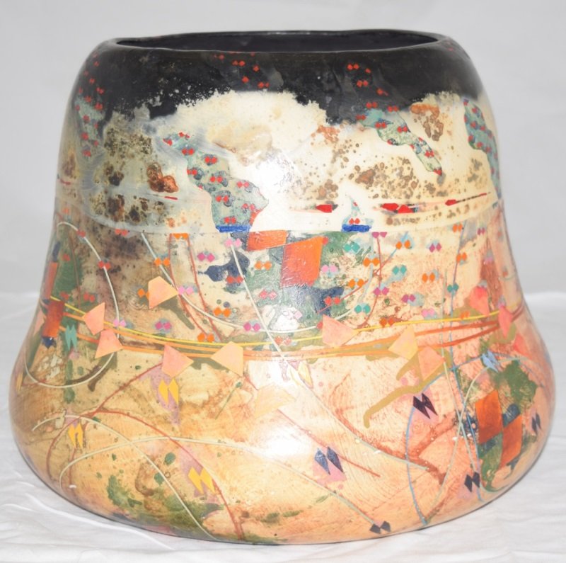 Modern Southwestern US Indian Pottery Gourd Vessel (1 of 7)