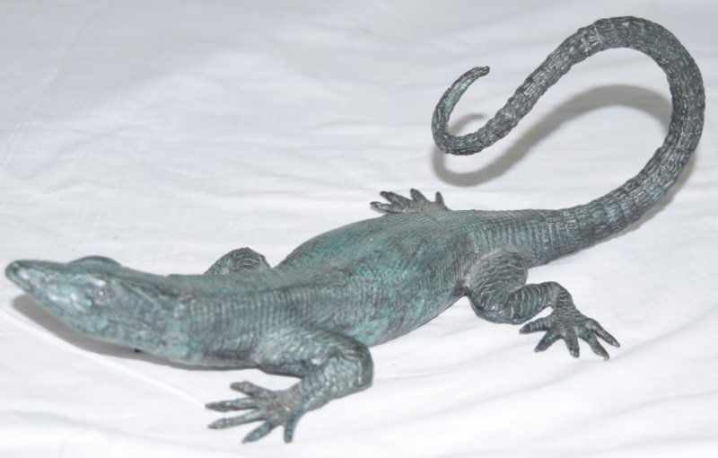 Maitland Smith Bronze Curly Tail Lizard Sculpture (1 of 8)