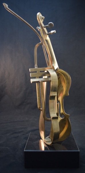 Arman Arman Brass Sculpture "Trumpet & Violin" (1 of 6)