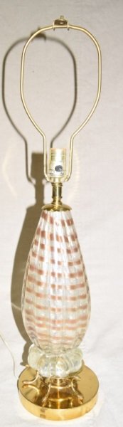Murano Glass & Brass Table Lamp (1 of 6)