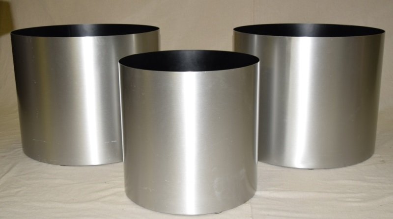 3 Brueton Cylindrical(CPL) Stainless Steel Planter (1 of 6)