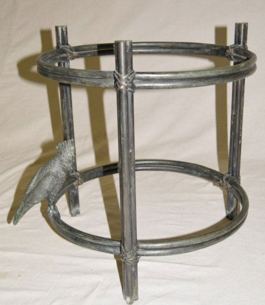 Maitland Smith Wrought Iron lamp Table w Parrot. (1 of 7)
