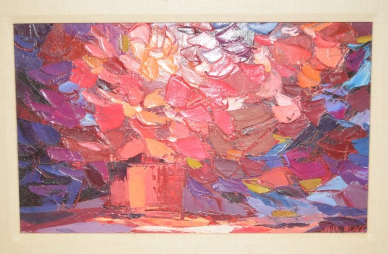 John Black Impressionist Floral Painting o/c (1 of 5)
