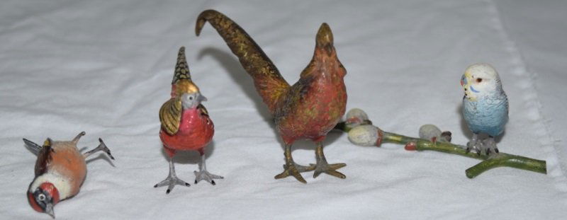 4 Austrian Cold Painted Vienna Bronze Birds (1 of 7)
